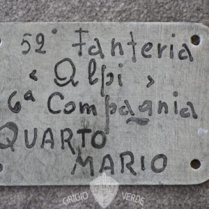 piastrino identificativo dog tags 52^ fanteria Alpi r